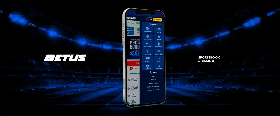 BetUS online Sportsbook Mobille App Interface