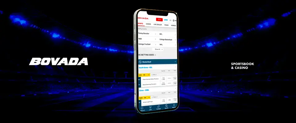 Bovada online Sportsbooks Mobille App Interface
